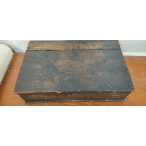 134 - A handmade antique stationary box made from Teacher's whiskey crates.