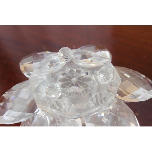 23 - A crystal lotus flower candleholder.