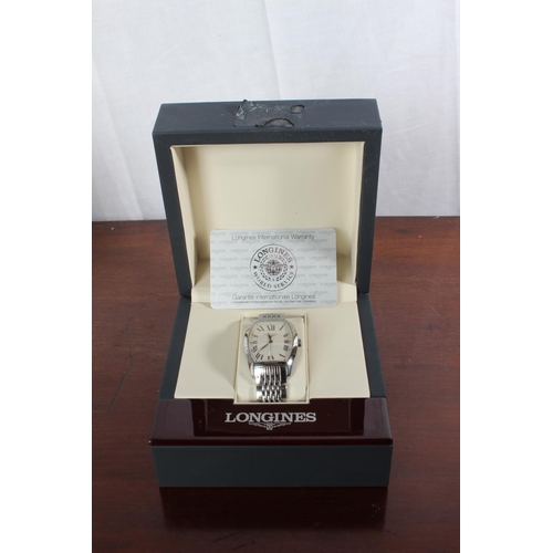 3 - A stunning Gents Longines dress watch in Stainless Steel case with date window, complete in original... 