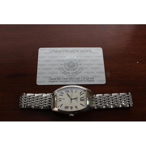 3 - A stunning Gents Longines dress watch in Stainless Steel case with date window, complete in original... 