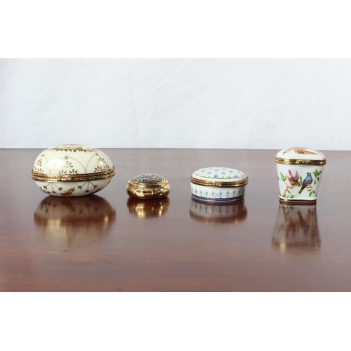 49 - Two Del Prado porcelain pill boxes and two others.