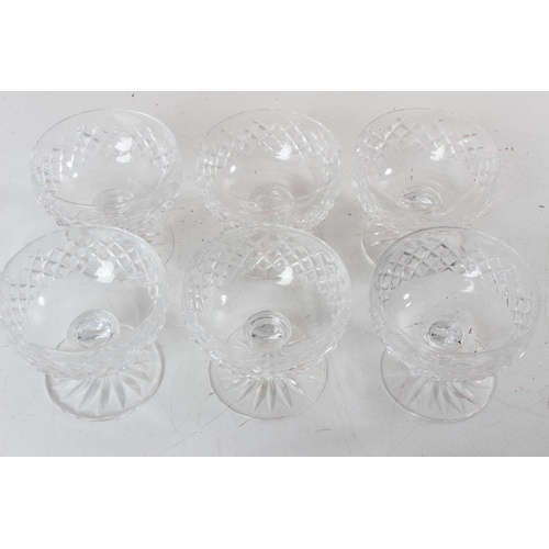 78 - A stunning set of six Waterford crystal dessert dishes.