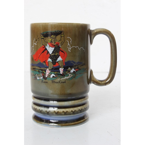 103 - A vintage Irish wade ceramic 'Rose of Tralee' musical tankard. showing Finn Macoul.