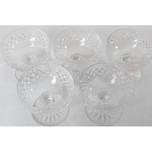 111 - A set of 5 Waterford Crystal dessert bowls.