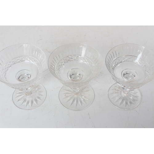 139 - Three Waterford crystal champagne saucers.