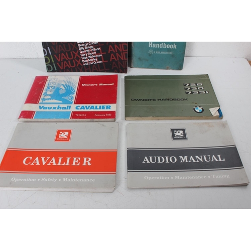 142 - A small assortment of car manuals to include Vauxhall Cavalier, Austin 1100 & more.