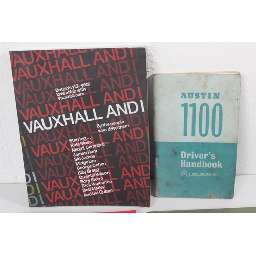 142 - A small assortment of car manuals to include Vauxhall Cavalier, Austin 1100 & more.