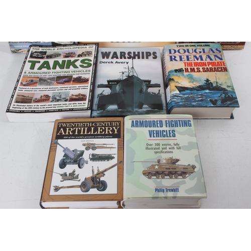 159 - An assortment of hardback military themed books, to include, 'Warships - Derek Avery', 'The Iron Pir... 