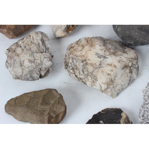 181 - A collection of various mineral samples, to include Obsidian from Mt Kenya  & more.