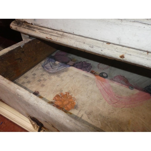 248 - A stunning antique Irish vernacular kitchen press/ cabinet, with glazed doors, in need of restoratio... 