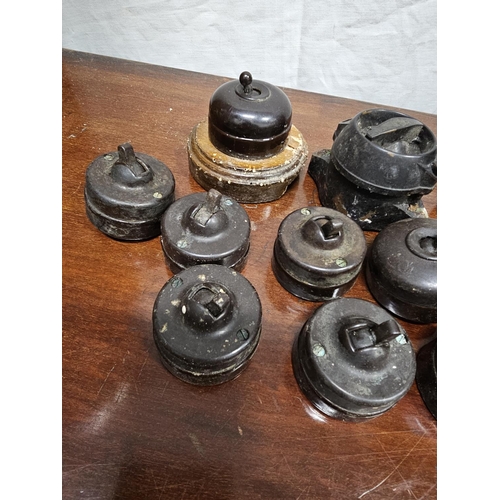 299 - A large collection of antique Bakelite switches etc.