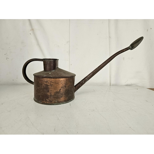 77 - A vintage copper watering can.