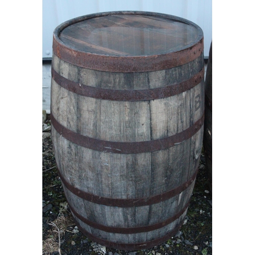 515 - A wooden whiskey barrel.