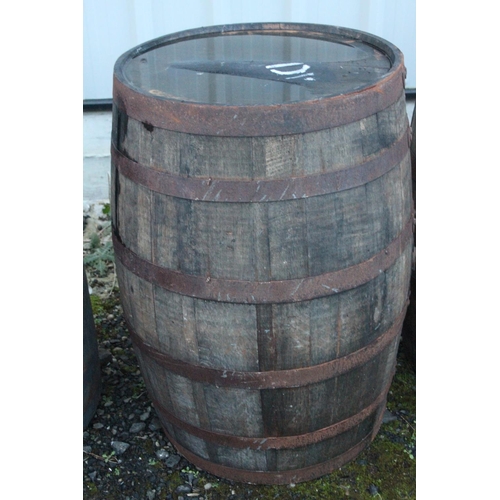 517 - A wooden whiskey barrel.