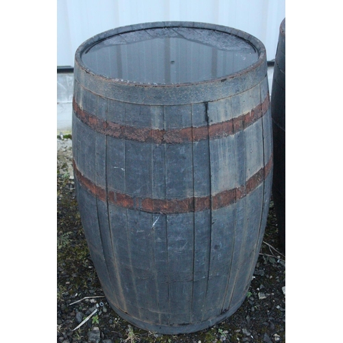 519 - A wooden whiskey barrel.