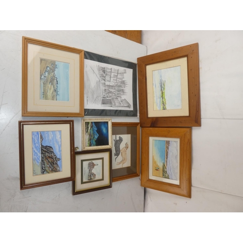 465 - A large assortment of framed prints and more.