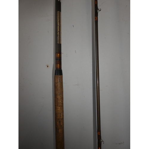 118 - A vintage two piece fishing rod.