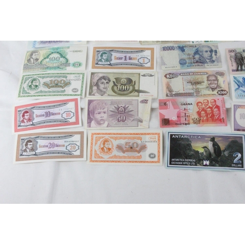 379 - A lot of assorted foreign bank notes from Yugoslavia, Russia, Cambodia, Italy, Poland, India, Surina... 