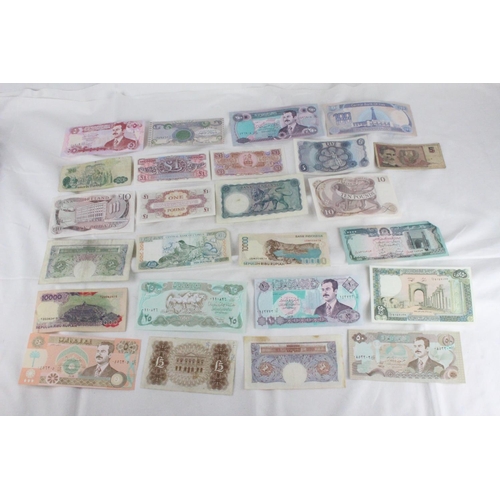 396 - A lot of assorted foreign bank notes from Portugal, England, British Armed Forces, United Kingdom, C... 