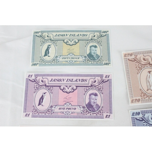 398 - A lot of assorted of 1979 Jason Island bank notes.