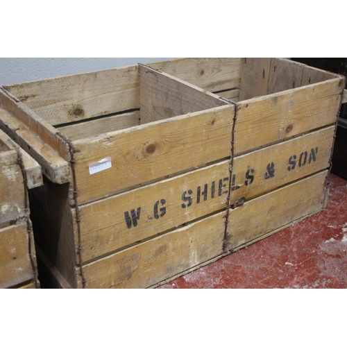 12 - Two vintage W G Shiels & Son, Maghera egg crates.