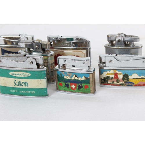 66 - A collection of vintage collectors lighters including Crown, Zenith - Salem Filter Cigarettes, Pengu... 