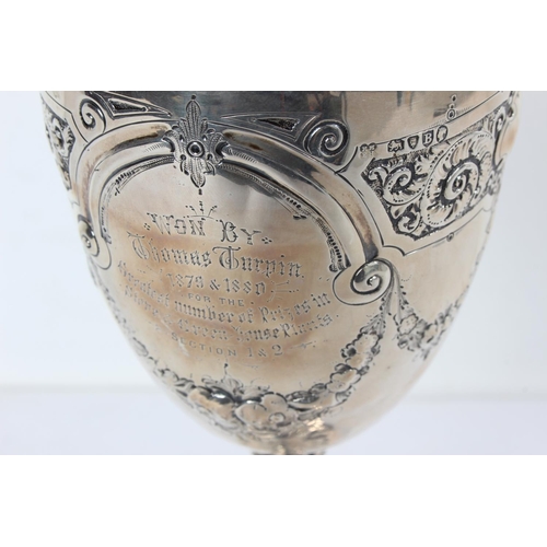 77 - A stunning Sterling Silver presentation cup - Queen's Co Horticultural Society Challenge Cup, dated ... 