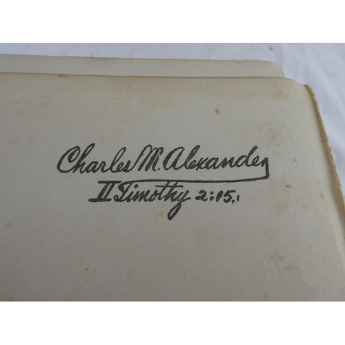 131 - An antique book 'Charles M Alexander - A Romance of Song and Soul Winning', and more.