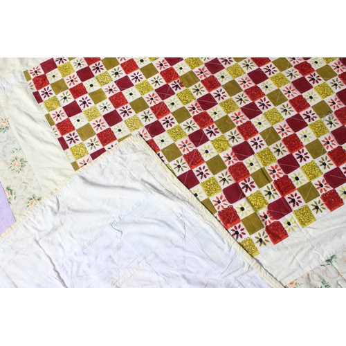 169 - A vintage Irish handmade patchwork throw by quilter Kate McCarry from Ballycastle, measuring 192cm x... 