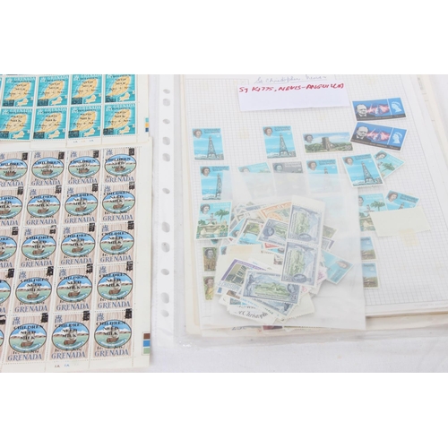 297 - A lot of foreign postage stamps from St Kitts,  Nevis Anguilla and Grenada and more.