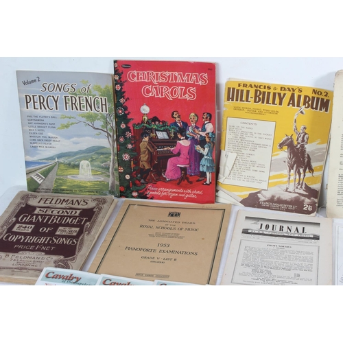 300 - A lot of vintage sheet music books to include Percy French and more.