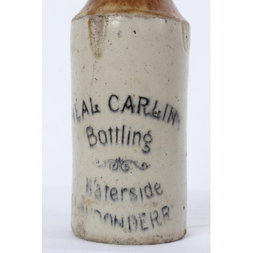 315 - An antique stoneware bottle, 'Neal Carlin Bottling - Waterside, Londonderry'.