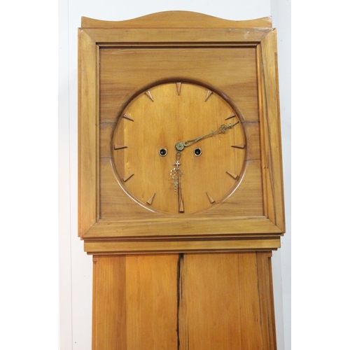 321 - A stunning handmade Art Deco style Grandfather clock, in need of some restoration.