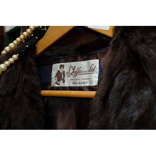 322 - An antique fur coat, by Jaffa Ltd - Belfast.