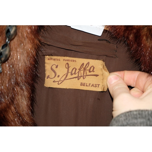 325 - An antique fur coat, An antique fur coat, by Jaffa Ltd - Belfast.