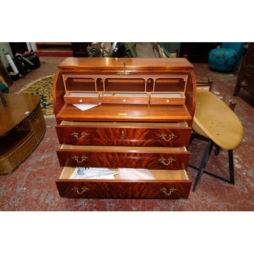 333 - A stunning antique style roll top desk.