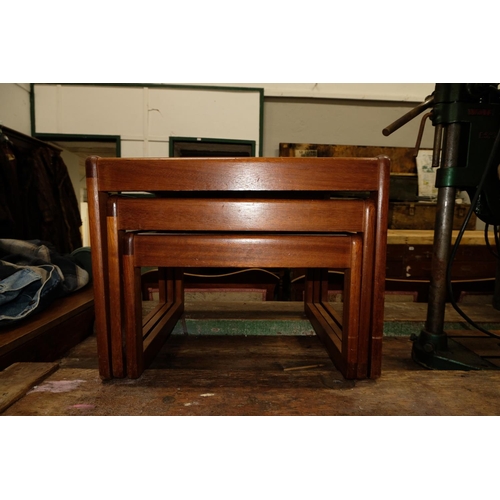 342 - A vintage/ Mid Century nest of tiled top tables.