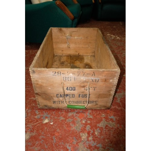 350 - A large vintage wooden Explosives crate, 'ULEA - Belfast'.