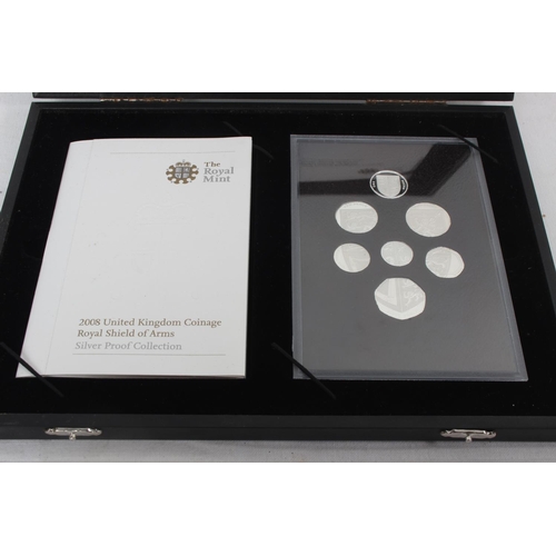 390 - A 2008 Royal Mint 'Emblems of Britain' Silver Proof Collection in presentation case.