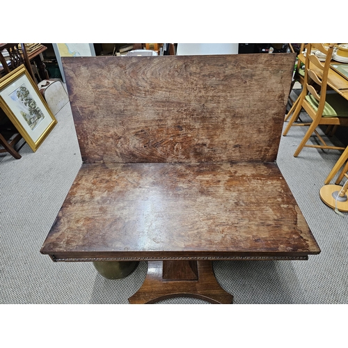 476 - A stunning antique/ Victorian card table, with decoratively carved base, in need of some restoration... 