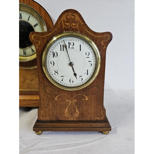 486 - An antique maple cased mantle clock and another for restoration.