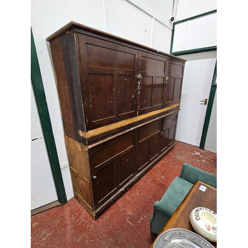 326 - A stunning set of 2 antique storage cabinets, taken from an old school laboratory, currently being u... 