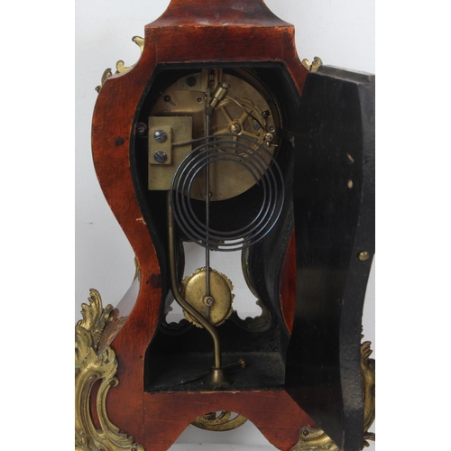 173 - A stunning antique French clock set with porcelain dial. 42cm (clock)