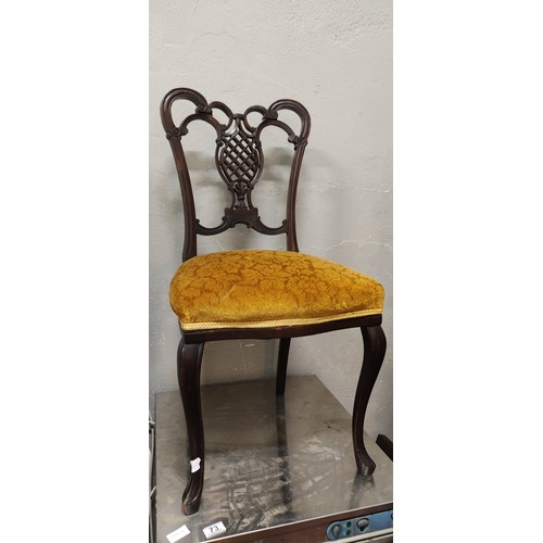 91 - A stunning Art Nouveau chair. 89cm