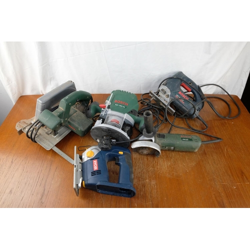 115 - A job lot of Bosch power tools and more (untested).