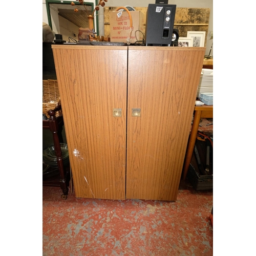 127 - A vintage folding all in one 'Office' cabinet. 80x111x41cm (unopened)