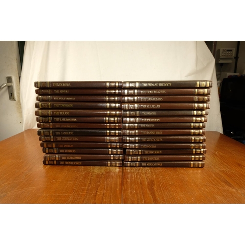 146 - A complete set of 26 leather bound 'The Old West' books, by Time Life Books, New York.