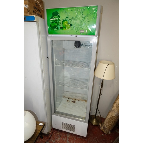 80 - A commercial drinks fridge (untested). 196x63cm