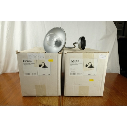 92 - Two new boxed wall lamps.