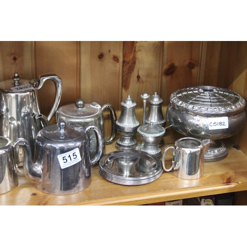 515 - A large assortment of vintage silver plated items.